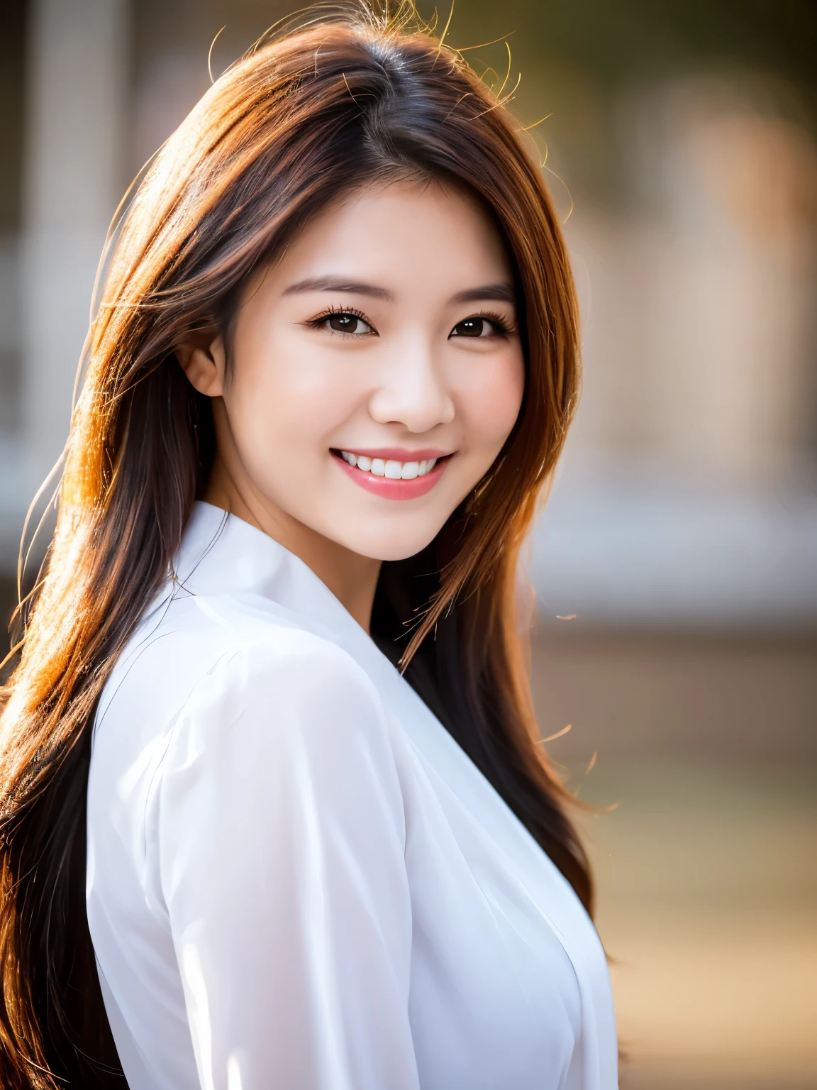 there is a woman that is smiling and posing for a picture, headshot profile picture, cindy avelino, headshot photo, nivanh chanthara, gemma chen, professional profile picture, full protrait, xision wu, basia tran, protrait, portait photo profile picture, in front of white back drop, she is smiling