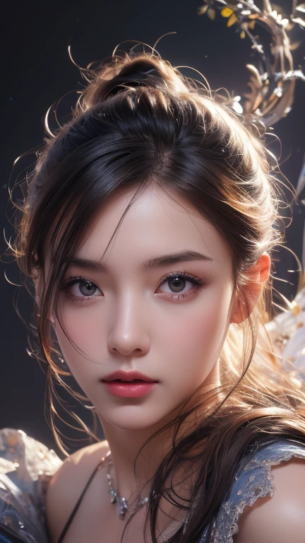 masterpiece, highest quality, figure, Super detailed, In detail, High resolution, 8k wallpaper, Perfect dynamic composition, Beautiful fine details , Sexy Face,A face of ecstasy,The face at the peak of sexual arousal, View Viewer, ((Dark Background)), Mark Demsteder style，
