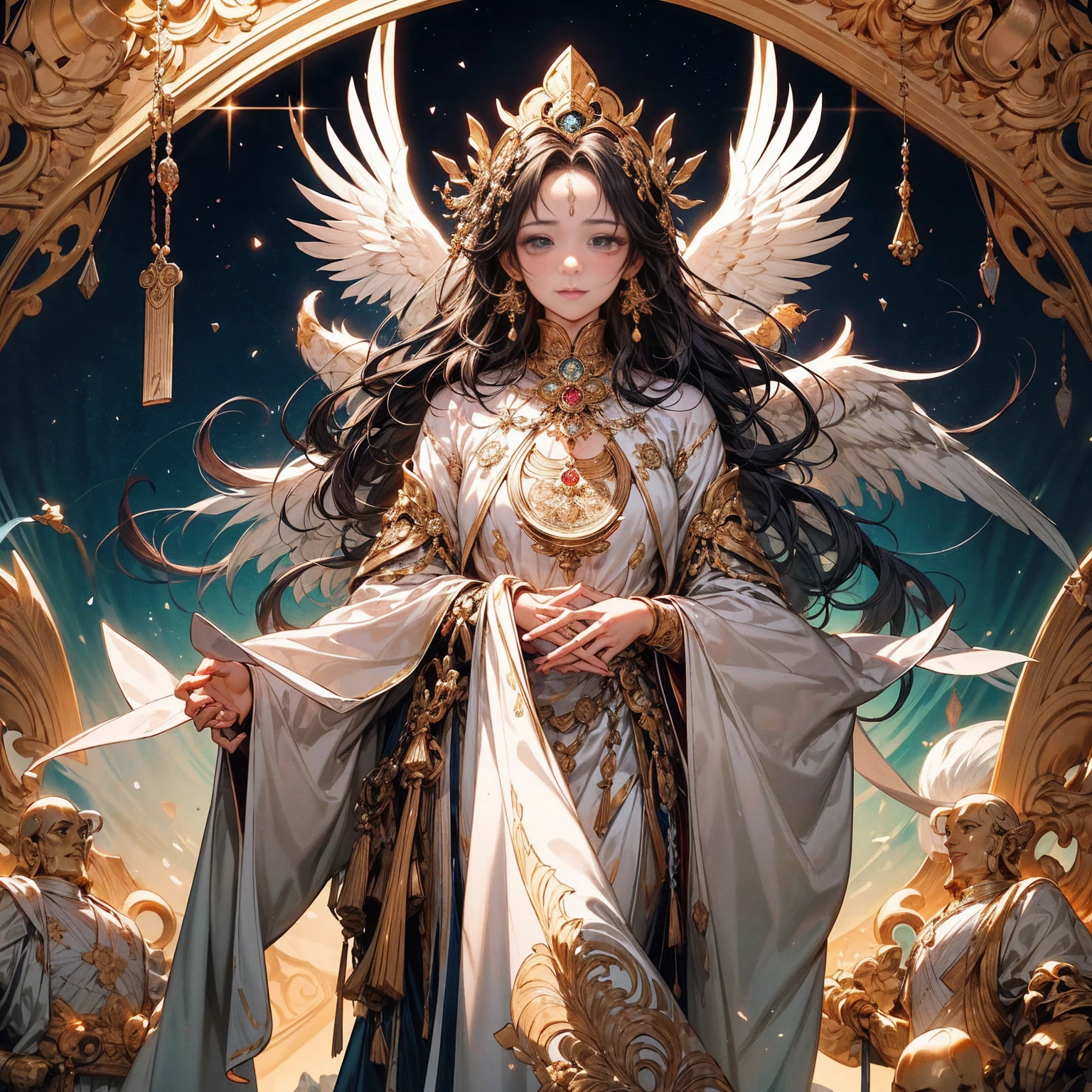 「Yab-Yum」A huge Roman emperor named Constantine I「great」A cute girl from the Land of the Rising Sun snuggles up to the head of the statue。they are a happy couple、full of love。Their love is、It transcends the shackles of faith and religion。That love is、It's a microcosm that lives within garden quartz、It's a galaxy、It's a clear sky before dawn。Their relationship unfolded in a tranquil time、Marble floor and colorful ores、diamond、Morganite、Kunzite、rose quartz、Inca Rose、rhodochrosite、Decorated with jewels of love such as rhodonite。Their love is時空を超えた幸福であり、Has the power of healing, forgiveness, and repentance。They are united in a sacred prayer、That figure is super beautiful and the scale is endless。Their relationship is detailed and elaborate、It links a nostalgic past with an exciting future。Their love is現代的であり、It is a super high quality entity such as Akashic Records and Book of Life。It's a divine digital art、filled with pure light。That love is深い感動を呼び起こし、It's something that brings tears、Symbolizes the happiness of love。They are Aizen Myoo and Cupid、They are like angels of love、It embodies the mercy and wisdom of Shinto and Buddha。their relationship built a lyrical and heart-full world、Has wisdom, compassion, and healing powers。They look like Alma Tadema and Michelangelo、Gustave Doré、Comparable to William Blake's works。They are soulmates and twin flames depicted in tarot cards and oracle cards、It's like a twin ray、Happy Buddha and Buddha paintings、It also exists in Buddha statues。They symbolize the integration of East and West、Tibetan Buddhism or Gandharan style、It is also familiar to the world of tanga。their relationship also touched on the realm of mysticism、It shows their existence as a soul-like。Their love is地上の運命と天界の至福を結びつけ、It's super beautiful and has become a masterpiece。they are humanity's treasure、It symbolizes the truth of the universe。Their appearance became a bridge between the sacred and the secular、It is an iconic, diverse, and colorful entity。that relationship is depicted as digital art、It becomes a sensory motion。It has a sublime meaning、It questions the meaning of living and dying。They embody the light of the Central Sun、The truth of Dainichi Nyorai and the essence of the Rishukyo、Kobo Daishi holds Kukai's prayer。Their appearance resonates with Koyasan's three-dimensional mandala、It embodies the miracles of Komyo Shingon。Their love is密教や天台宗、Transcending the teachings of the Shingon sect、It also extends to regions such as the Taizo Realm and the Kongo Realm。they transcend everything in the mandala、It's the truth itself