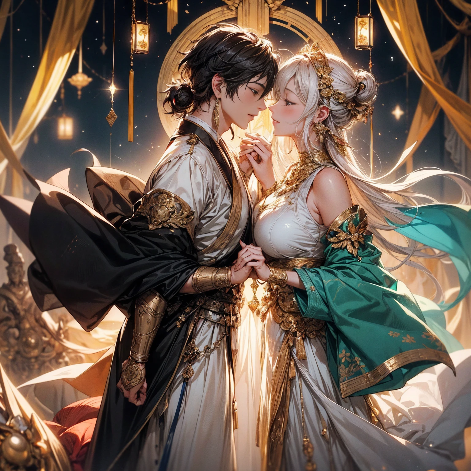 「Yab-Yum」A huge Roman emperor named Constantine I「great」A cute girl from the Land of the Rising Sun snuggles up to the head of the statue。they are a happy couple、full of love。Their love is、It transcends the shackles of faith and religion。That love is、It's a microcosm that lives within garden quartz、It's a galaxy、It's a clear sky before dawn。Their relationship unfolded in a tranquil time、Marble floor and colorful ores、diamond、Morganite、Kunzite、rose quartz、Inca Rose、rhodochrosite、Decorated with jewels of love such as rhodonite。Their love is時空を超えた幸福であり、Has the power of healing, forgiveness, and repentance。They are united in a sacred prayer、That figure is super beautiful and the scale is endless。Their relationship is detailed and elaborate、It links a nostalgic past with an exciting future。Their love is現代的であり、It is a super high quality entity such as Akashic Records and Book of Life。It's a divine digital art、filled with pure light。That love is深い感動を呼び起こし、It's something that brings tears、Symbolizes the happiness of love。They are Aizen Myoo and Cupid、They are like angels of love、It embodies the mercy and wisdom of Shinto and Buddha。their relationship built a lyrical and heart-full world、Has wisdom, compassion, and healing powers。They look like Alma Tadema and Michelangelo、Gustave Doré、Comparable to William Blake's works。They are soulmates and twin flames depicted in tarot cards and oracle cards、It's like a twin ray、Happy Buddha and Buddha paintings、It also exists in Buddha statues。They symbolize the integration of East and West、Tibetan Buddhism or Gandharan style、It is also familiar to the world of tanga。their relationship also touched on the realm of mysticism、It shows their existence as a soul-like。Their love is地上の運命と天界の至福を結びつけ、It's super beautiful and has become a masterpiece。they are humanity's treasure、It symbolizes the truth of the universe。Their appearance became a bridge between the sacred and the secular、It is an iconic, diverse, and colorful entity。that relationship is depicted as digital art、It becomes a sensory motion。It has a sublime meaning、It questions the meaning of living and dying。They embody the light of the Central Sun、The truth of Dainichi Nyorai and the essence of the Rishukyo、Kobo Daishi holds Kukai's prayer。Their appearance resonates with Koyasan's three-dimensional mandala、It embodies the miracles of Komyo Shingon。Their love is密教や天台宗、Transcending the teachings of the Shingon sect、It also extends to regions such as the Taizo Realm and the Kongo Realm。they transcend everything in the mandala、It's the truth itself