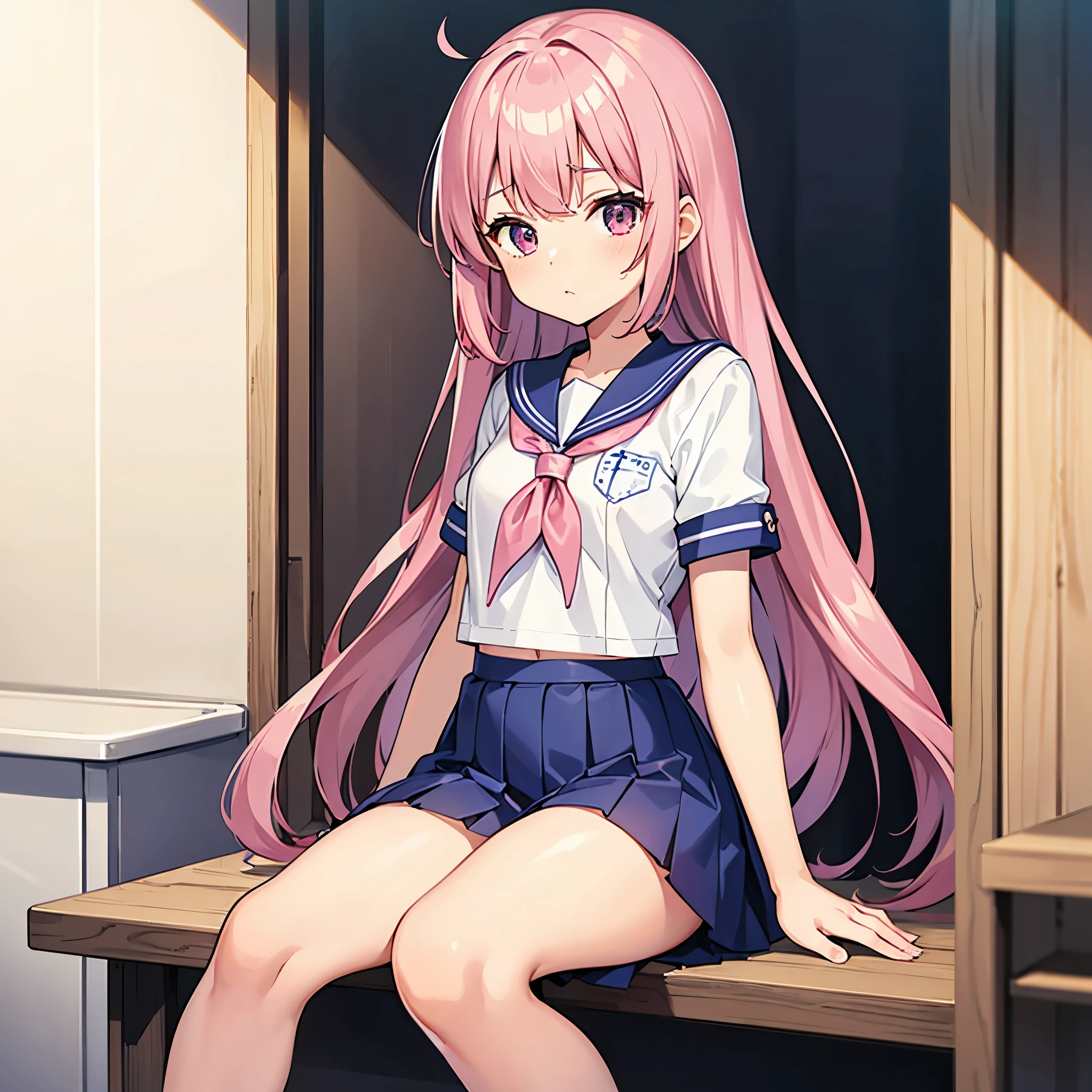 A pink-haired high school girl in a sailor uniform receives a vaccination、A man grabs your arm、Take the syringe and stick it into your upper arm.。.