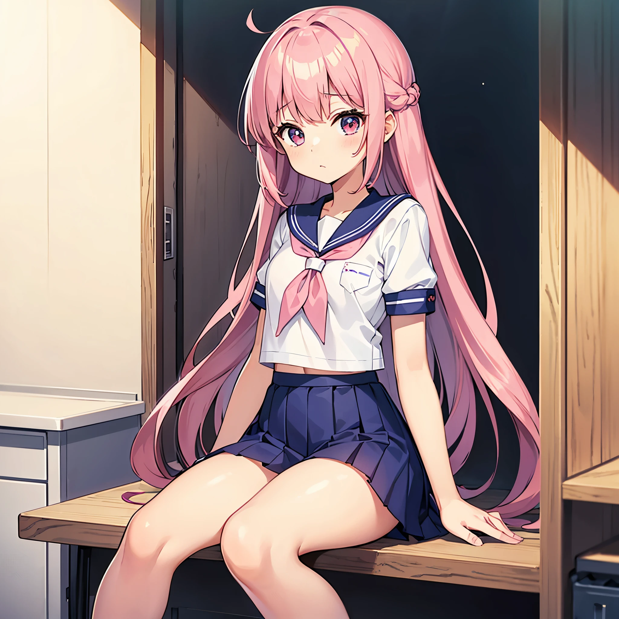 A pink-haired high school girl in a sailor uniform receives a vaccination、A man grabs your arm、Take the syringe and stick it into your upper arm.。.