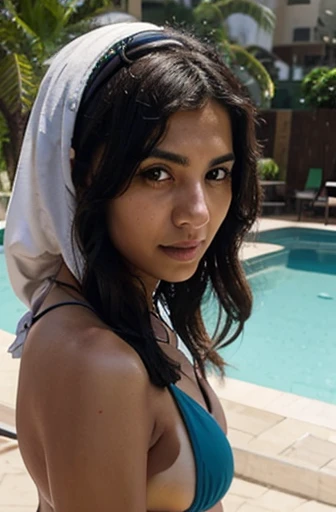 selfie, average Saudi girl, in a bikini