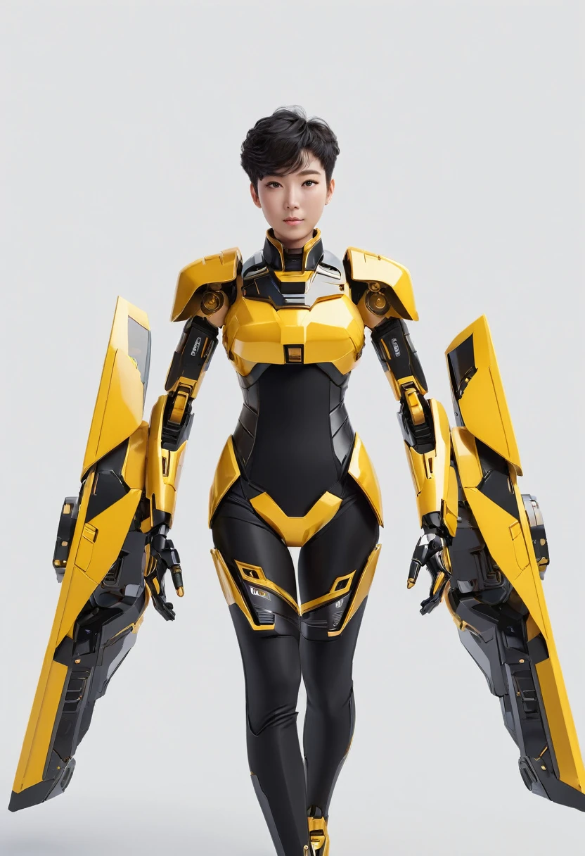 A half-length portrait of a white mecha man。side（from side），The subject is on the right side of the screen，Facing left。Jazz drum on shoulder（Snare）element。The mecha has text logo，Blocky and layered mecha structure；pure white background，solid color background。C4D or 2.5D style；Production-level rendering，Rich ambient light，Highlight Smoothing；blending, reflection light, Surrealism, Futurism, Art Deco。16K，Ultra HD quality，Award-winning workasterpiece。