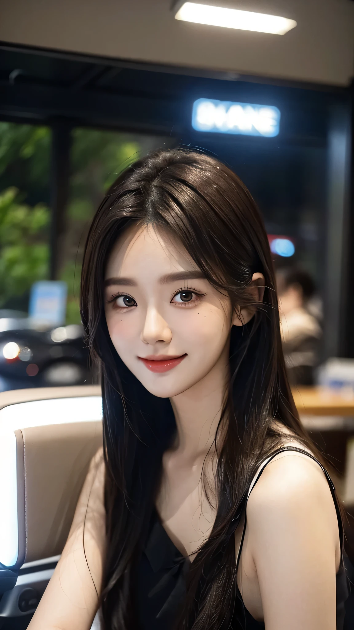 masterpiece、top-quality)、1 beautiful girl、in the villa , (Detailed beautiful eyes), ((Detailed skin)) , ((Detailed medium hair)), Walk around the store、((Boyish Brown Medium Hair))、((Smaller face))、((Neutral face))、((Light brown eyes))、((Korean Girl))、((18year old))、((cool lady))、((A shy smile on his face))、((Korean Makeup))、((elongated and sharp eyes))、((Happy dating))、((boyish))、on the wvilla), ((CG rendering)), ((Blurred background)), ((16K)), ((Very detailed)), ((wallpaper)), ((depth of field)), ((movie light)), (( Ray tracing)).
