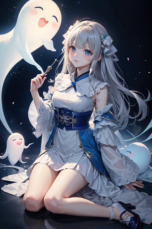 1girll,Straw Hat Hat,white swimwear,比基尼,Bare belly,Long messy hair,short transparent dress,see-through sleeves,A lot of smoke,Exquisite,Elegant colors,high detal,tmasterpiece,ultra - detailed,dynamic angle,Mural background,water ink,astounding,cinmatic lighting,illustratio,lightand shade contrast,The light from the back window is backlighted,God Ray,Best quality at best,Best quality at best