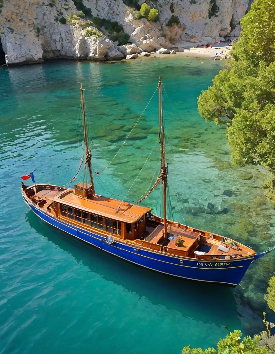 il y a un bateau qui flotte sur l'eau pres d'a chateau, Fantasy medieval town, epic RIVENDELL fantasy, RIVENDELL, highly detailed fantasy art, fantasy highly detailed, Medieval city, Highly detailed 4K digital art, peinture mate haute fantaisie, detailed fantasy art, 4K detail fantasy, a magical and lively city, detailed fantasy digital art