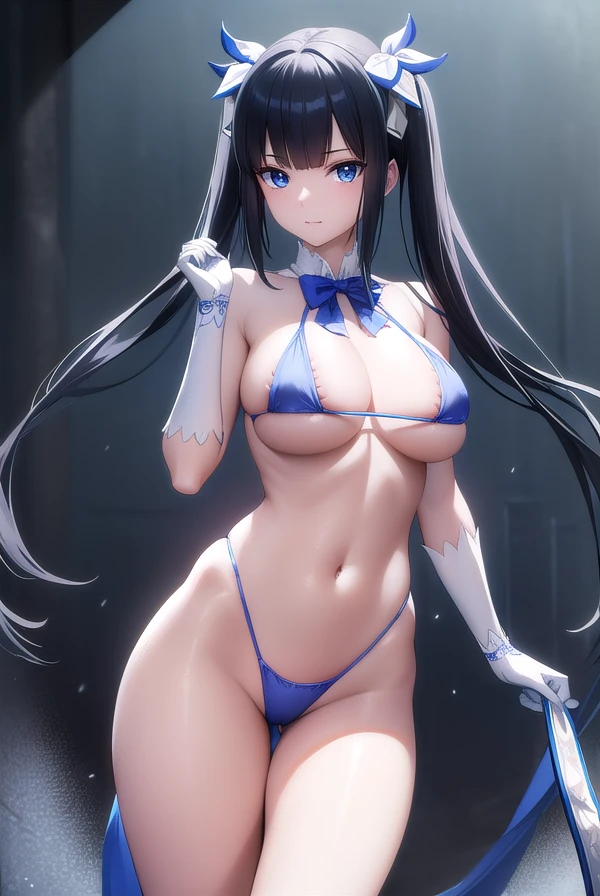 1womanl,Black hair,14years ,(()),Beautiful breasts,(((sexy white and blue shiny bunny suit)))(())(((Blushing cheeks、Smile with open mouth)),(((Satin Narico))),((( portlate))),Crowds,white and blue bunny suit,