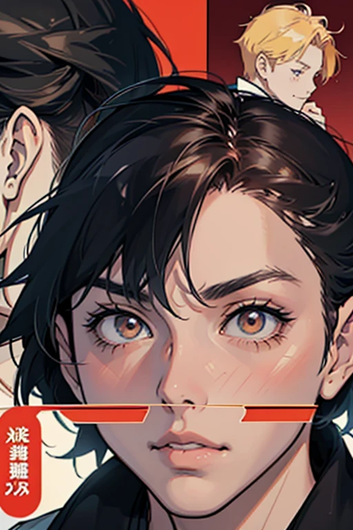 Comic Storyboard:1.8, comic strip, Comic Layout, Beloved manga storyboard, story of a loving couple, anime emoji theme pack, Hyper Hi-Vision, Japanese anime manga style, red background dark sky, 24K UHD.