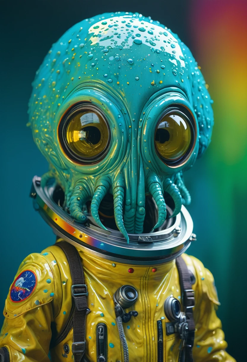 8K, ARTISTIC photogrAphy, best quAlity, mAsterpiece: 1.2), A (potrAit:1.2) Don Bluth Style ASTRONAUT Cthulhu yellow Toon Doll, full body RAW candid cinema, cyan hair, 16mm, color graded portra 400 film, remarkable color, ultra realistic, sad admosphere, dark lighting, oppressive atmosphere, depressive colors, kodak portra 400, photograph,r, Natural Light, Pinhead lighgts, blur reflection, Brush Strokes, Smooth, abstract, Splatter, Oil On Canvas, rainbow colors, fractal isometrics details bioluminescens : a stunning realistic photograph of wet bone structure, 3d render, octane render, intricately detailed, titanium decorative headdress, cinematic, trending on artstation | Isometric | Centered