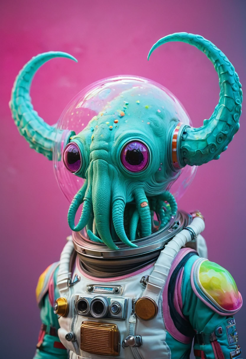 8K, ARTISTIC photogrAphy, best quAlity, mAsterpiece: 1.2), A (potrAit:1.2) Don Bluth Style  ASTRONAUT Cthulhu pink Toon Doll, full body RAW candid cinema, cyan hair, 16mm, color graded portra 400 film, remarkable color, ultra realistic, sad admosphere, dark lighting, oppressive atmosphere, depressive colors, kodak portra 400, photograph,r, Natural Light,  Pinhead lighgts, blur reflection, Brush Strokes, Smooth, abstract, Splatter, Oil On Canvas, rainbow colors, fractal isometrics details bioluminescens : a stunning realistic photograph of wet bone structure, 3d render, octane render, intricately detailed, titanium decorative headdress, cinematic, trending on artstation | Isometric | Centered
