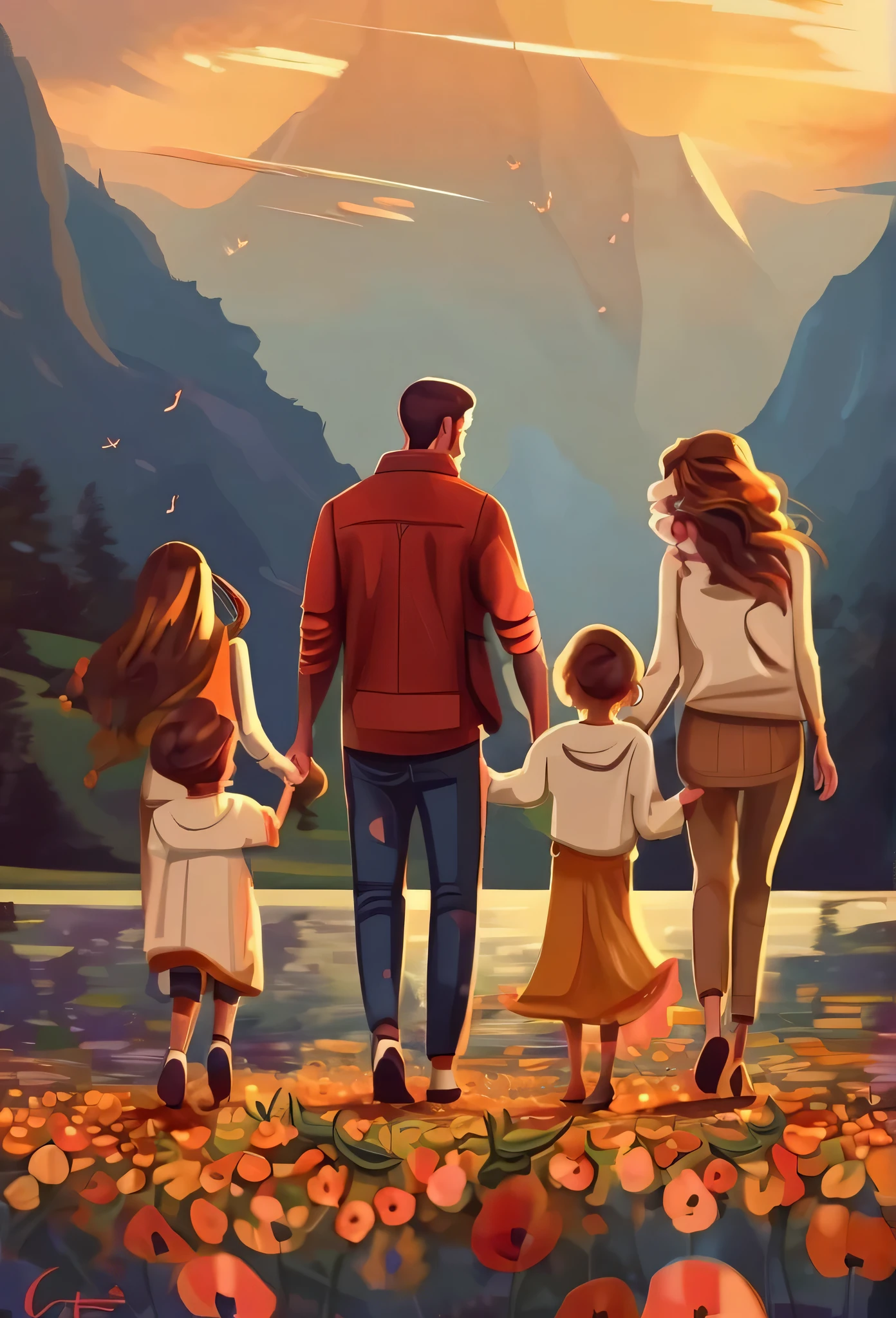 Creat a very beautiful family in happiness