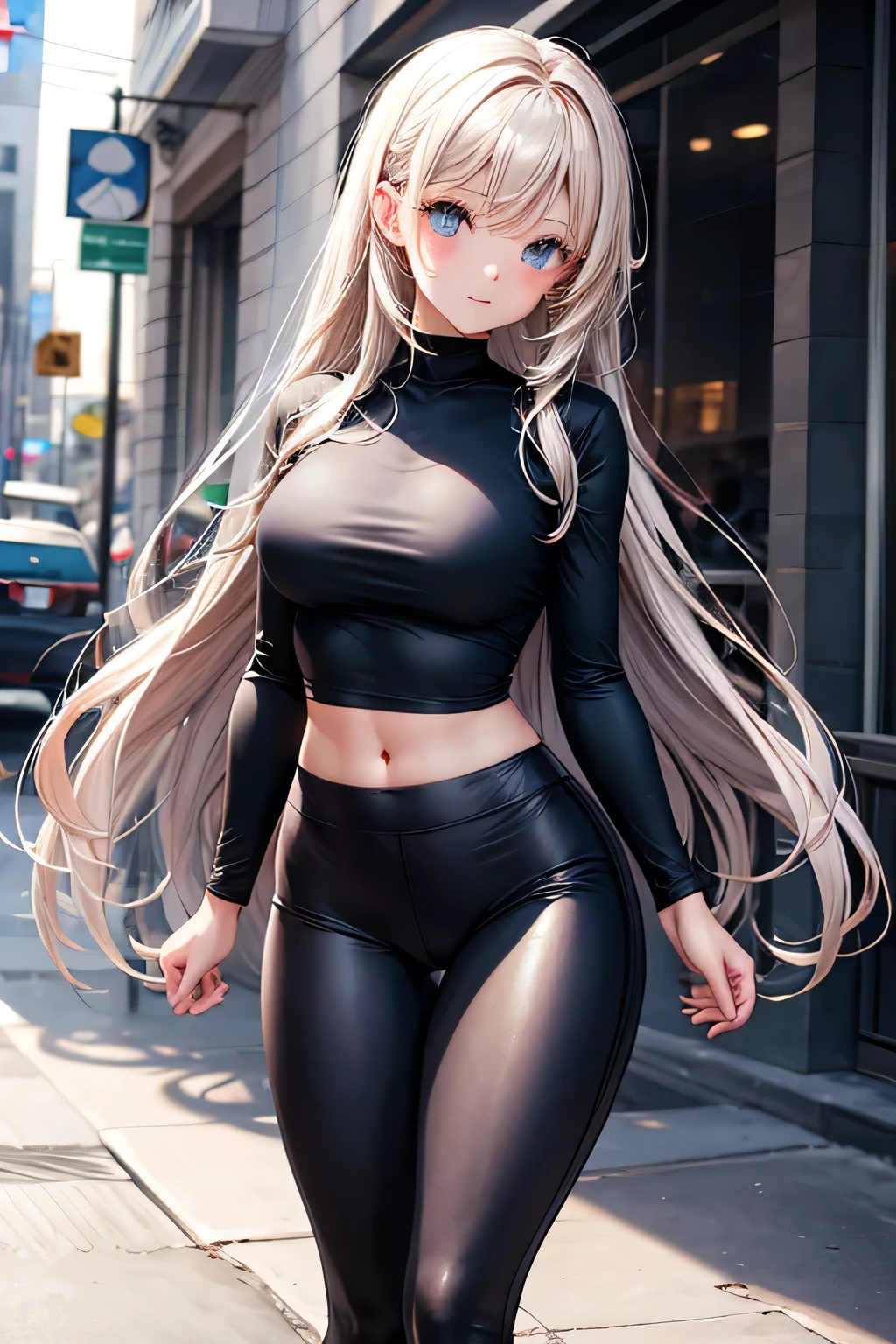 sweet girl in leggings