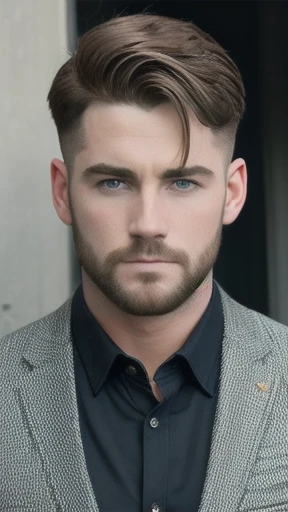 a Irish, short hair man on the face.