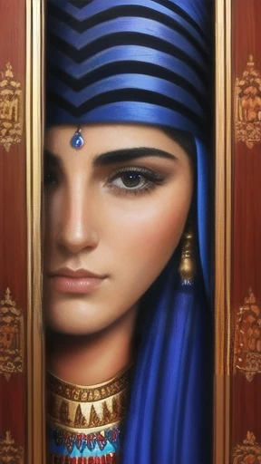 a Judaean woman  on the face.