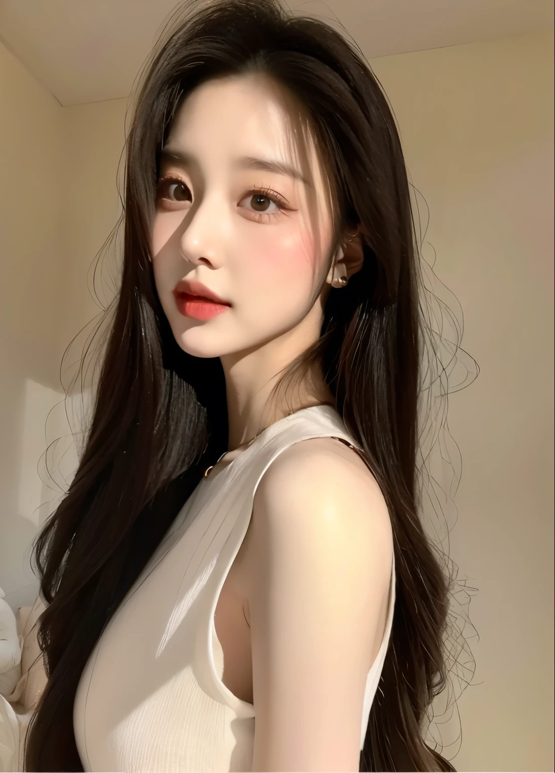 Close up of woman with long hair wearing white blouse, Dilabba Dilmurat, Korean female actors, Beautiful Korean Woman, Hwangse - It is, Lee, Ji - Eun, Lee, Ji - Eun, Beautiful young Korean woman, Beautiful young Korean woman, Heonhwa Choi, cute korean actress, jimin park, Jaeyeon Nam, blonde hair, blonde woman