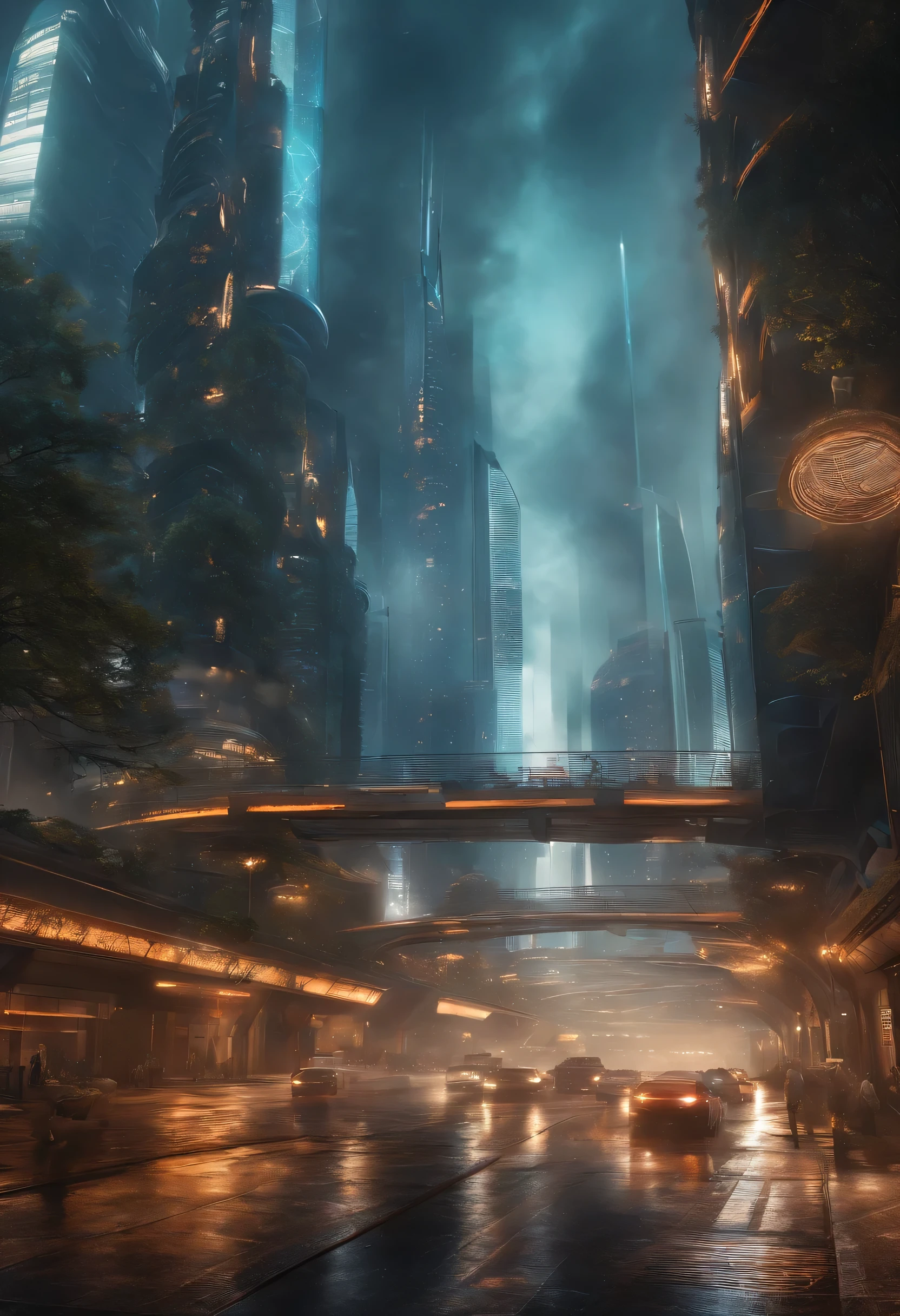 city of the future, a meta Human attack on city, chaos happened on city, destruction in big buildings