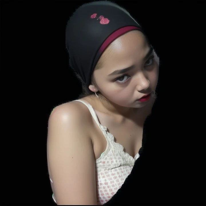 (Red Pastel Panty), Naked, Angry pose, Angry face, (((HIJAB MALAY GIRL))), masutepiece, High quality, UHD 45K, Realistic face, Realistic skin feeling , A Japanese Lady, 8 years old, , Very cute and baby-like face, (((FLAT CHEST))), (MATRIX WORLD), ((look In front at the camera and SADNESS)), ((())), (((CUTE GIRL))), ((PASTEL RED LIPS)), ((PASTEL RED BLOUSE)), ((CHUBBY)), ((UNDRESS)).