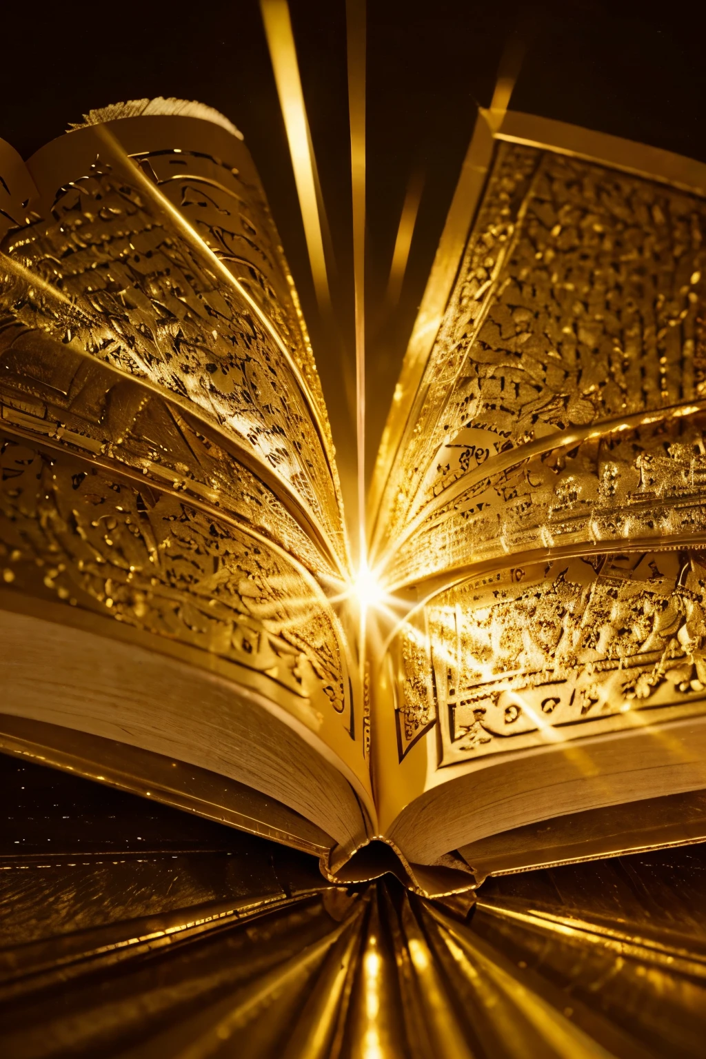 golden book of wisdom, from which comes golden light, illuminating everything around