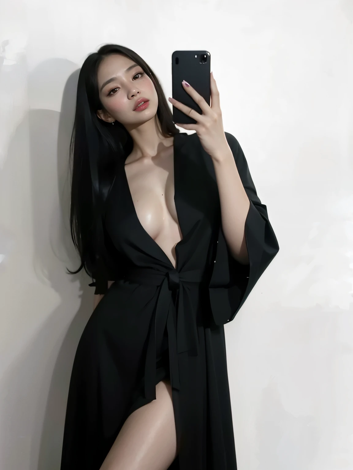 Jenni Blackpink de cabelo cacheado HD with cute lips and huge, an Asian adult woman , beautiful hair, Arms pretty , seios grandes , fleshy lips, olhos bonitos, olhos bem bonitos