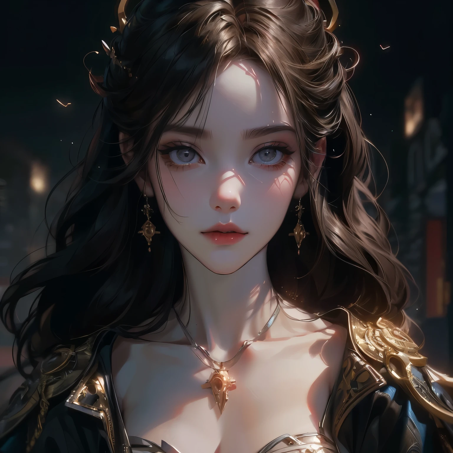 portrait woman, 1deity, hand of fate, abstract, chaos, stunning, cinematic lighting, unreal engine, trending on ArtStation, intricate details, masterpiece, best quality, by Irakli Nadar, Greg Rutkowski,(((best quality))),(((ultra detailed))),(((masterpiece)))