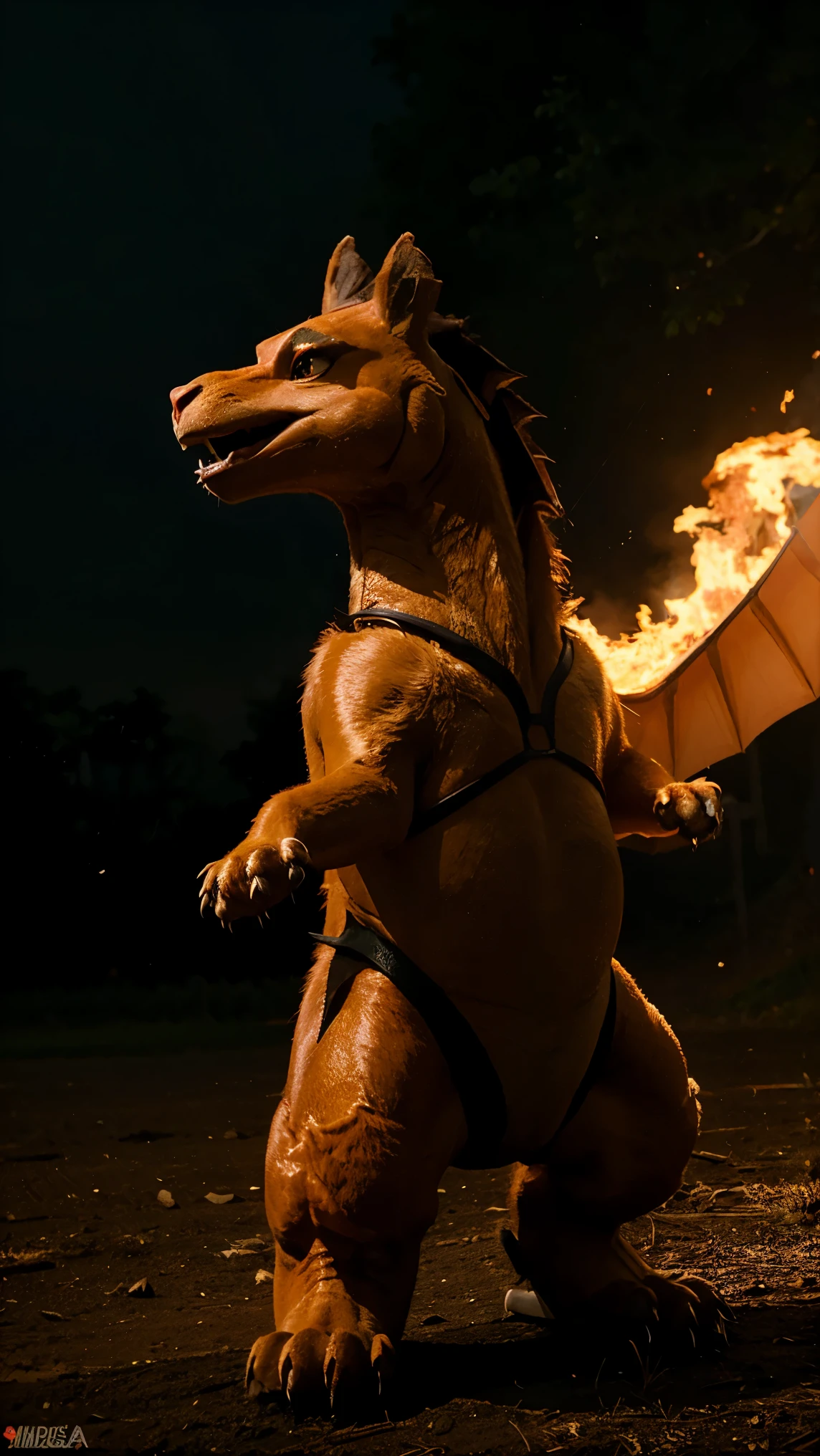 Crie duas imagens do Charizard regra 34