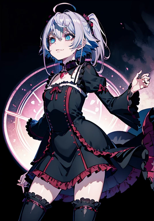 Hard Dark Gothic Makeup、Deep Night Sky、Horror、Black dark eyeshadow、cry、sad、Good skin radiance、Dark Gothicメイク、Dark smile、palace、The beauty of fragrance、24-years-old、Expressions of intense sexual pleasure、Embarrassed look、Dark Gothic、Obscene language、highest quality、Drunk face、紫のMaid clothes、Mysterious、Noble、sexy、Loving smile、Twin tail hair、Right blue eye, Left eye is red、Platform Heel Shoes、Heavy makeup、Gothic Lolita Clothing、A little slimmer、Silver Hair、Long Hair Straight Hair、Cute Gothic Lolita Dress、Beautiful Face、elegant features、Fascinating face、Stained glass is the background、Chest glistening with sweat、The room is dark、gothic long dress、Bell Sleeves、Wizard Sleeve、Decadent look、Sexually excited expression、Glossy thighs wet with water、Thighs that are wet and shiny with oil、Background of a room full of roses、sad expression、The embroidery is pink、The dress has pink embroidery、Thigh-high socks、Knee-high socks、Gentle expression、Dark black eyeshadow、Stained glass and rose background、Female Duo、Female couple、dark church background、Stained glass、Black metal world、Dark Castle、Dark Room、Slender body、upright、walk、Are standing、gothic long dresaid clothes、Victorian dresses、Her thighs glisten with sweat、My body is wet and shiny、Lots of glitter on the thighs、sweating、My thighs are sticky from sweating、Sweat glistens on the thighs, The whole body is sweaty and shiny、Quite sweaty、My thighs are sweaty、My thighs are so wet、My thighs are shining with sweat、A lot of sweat glistens all over the body、The thighs are the best、Small breasts、Playing guitar、Singing while playing the guitar、les paul guitar、Holding a guitar、Playing in a band、Playing guitar chords、Practicing guitar、Grab the microphone stand、Sing a song、Embodying the guitar、Decorate your guitar、An enthusiastic live music venue、Splendid stage、Dynamic Angle、