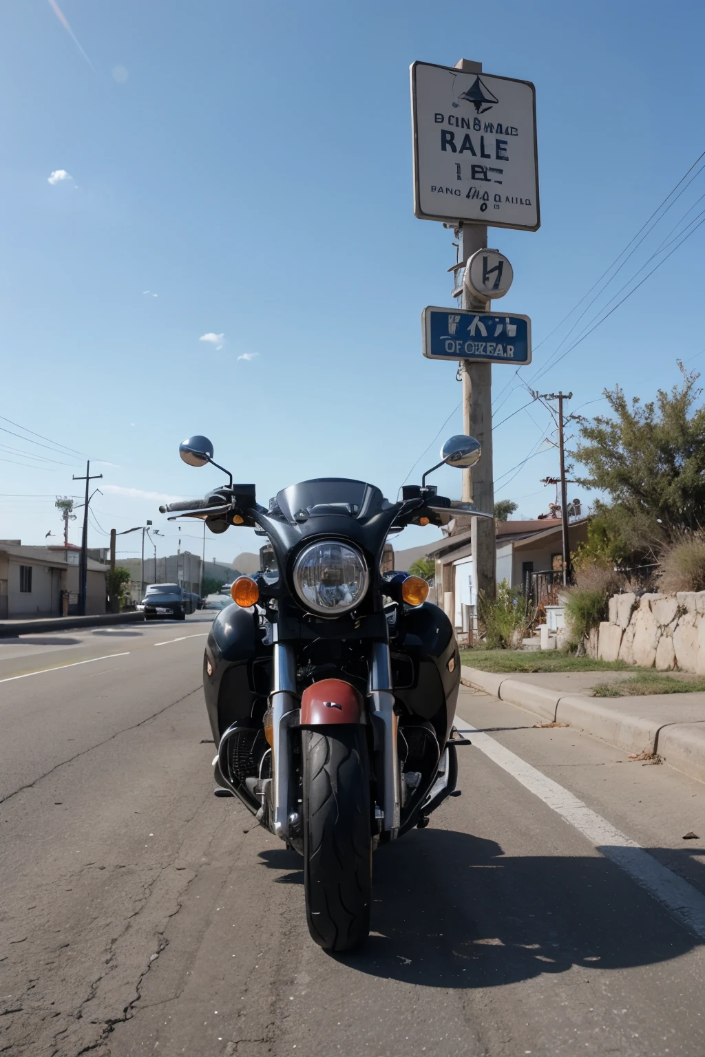 uma moto na route 66
