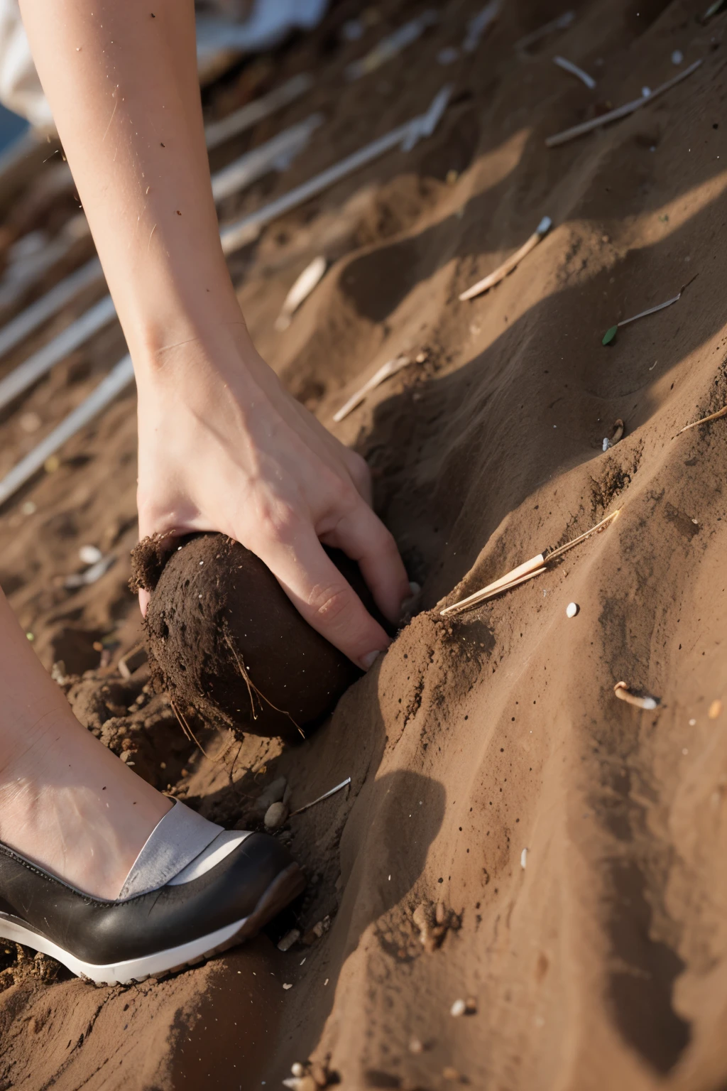 create a seed being germinated coming out of the ground