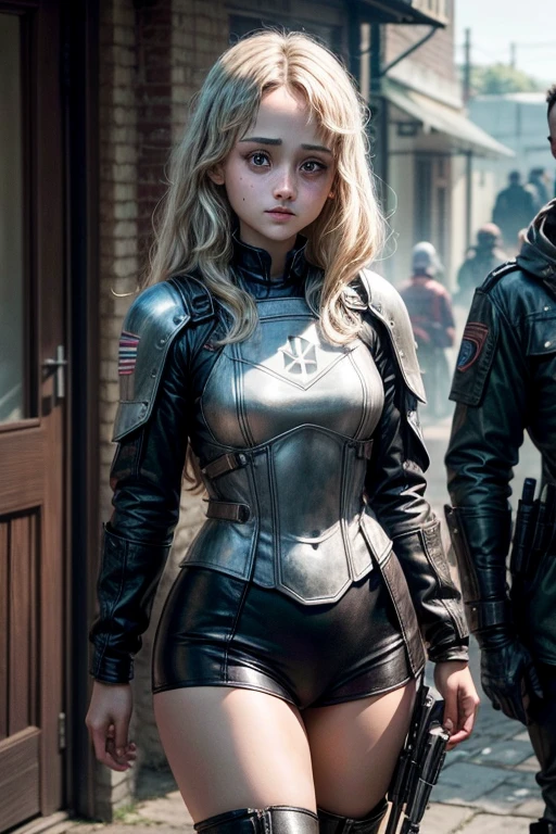 Ella Purnell
Lucy (Ella Purnell) is one of the residents of the shelter; Maximus (Aaron Moten), a young soldier of the Brotherhood of Steel paramilitary faction; e The Ghoul (Walton Goggins),