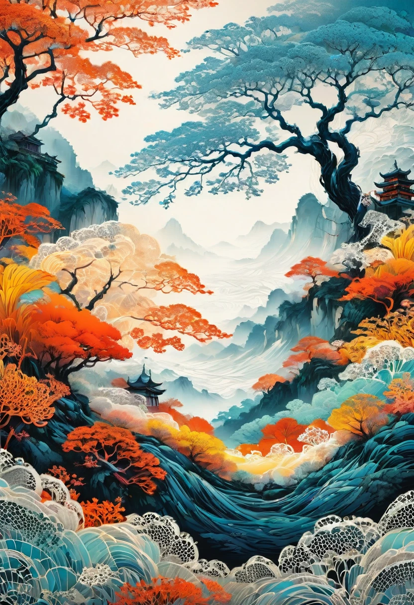 White Lace, by Tang Yau Hoong, best quality, masterpiece, very aesthetic, perfect composition, intricate details, ultra-detailed