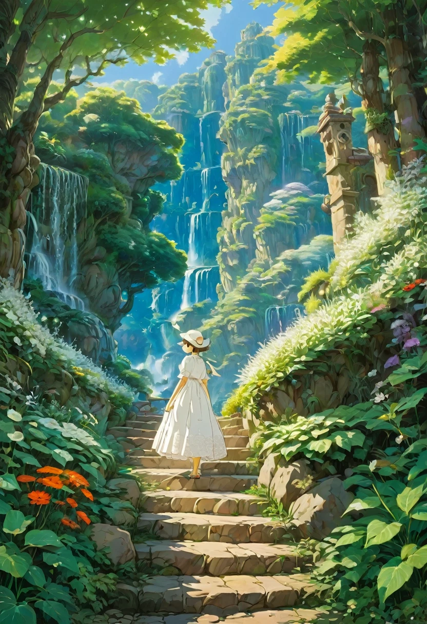 White Lace, by Studio Ghibli, best quality, masterpiece, very aesthetic, perfect composition, intricate details, ultra-detailed