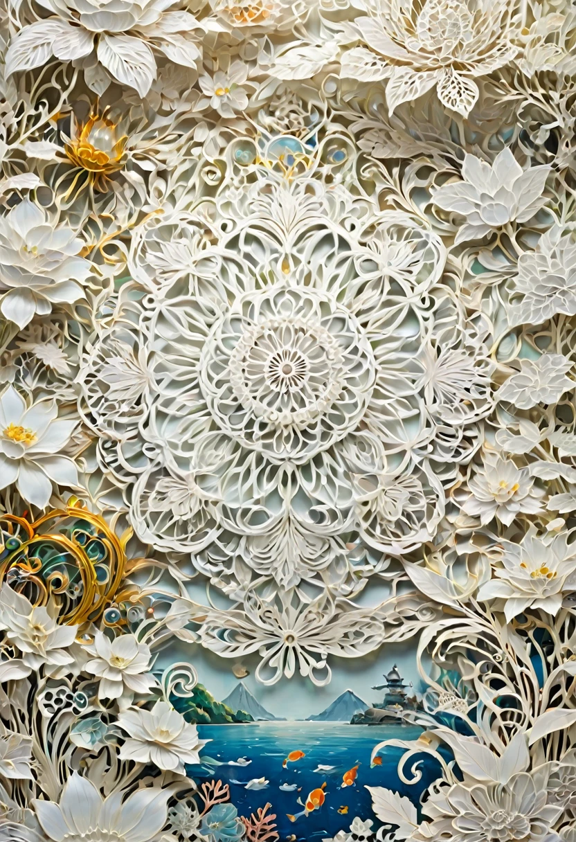 White Lace, by Studio Ghibli, best quality, masterpiece, very aesthetic, perfect composition, intricate details, ultra-detailed