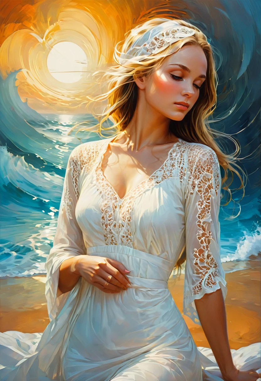 White Lace, by rhads, best quality, masterpiece, very aesthetic, perfect composition, intricate details, ultra-detailed
