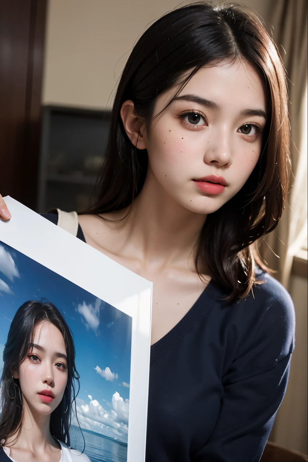 highest image quality, masterpiece, Super:1.4), Number of photos, 1 girl in,Highly detailed face and skin textures, Delicate eyes, Realistic eyes, 美丽Delicate eyes, (Realistic skin), attractive, Super锋利度, Surrealism, Very detailed, Golden Ratio, (Sweatshirt, water leakage, That&#39;That&#39;It's too dark, despair, Compassionate, poor, light, Big watery eyes, Big watery eyes, (Torn clothes: 1.5), ((wet clothes: 1.4)), bShoulder, True Rain, Wet hair, ((South Korea, Whole body))