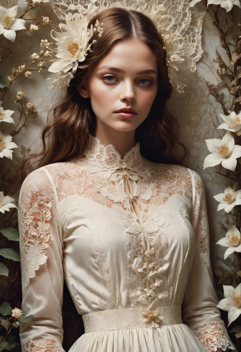 White Lace, by Laura Makabresku, best quality, masterpiece, very aesthetic, perfect composition, intricate details, ultra-detailed