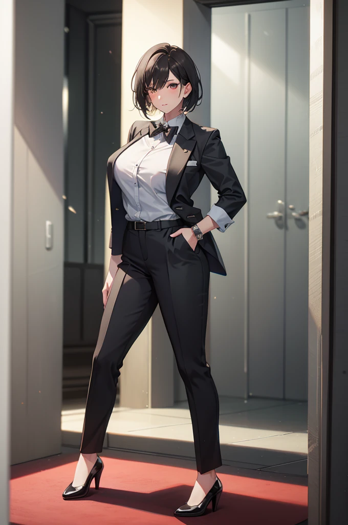 fullbody photo, 1person, 30 years old, unknown gender, trans, androgynous, gender fluid, gender ambiguous, business casual attire