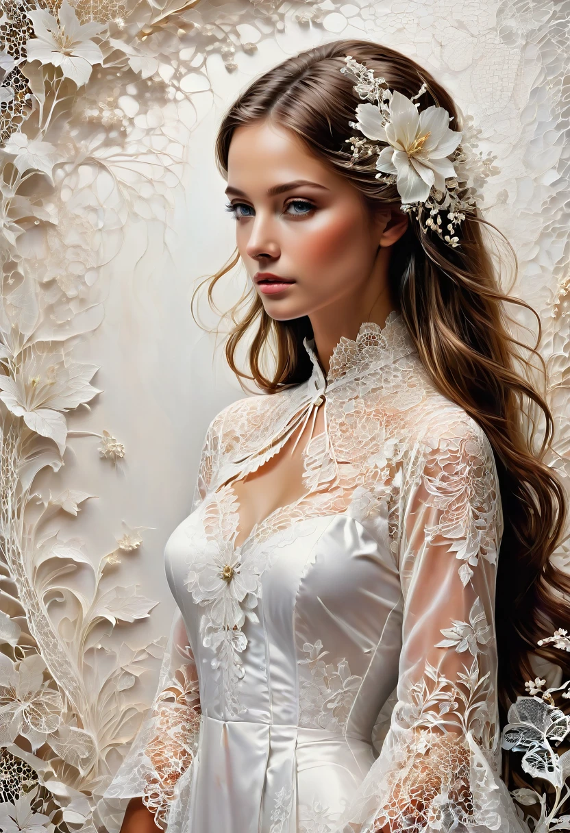 White Lace, by John Batho, best quality, masterpiece, very aesthetic, perfect composition, intricate details, ultra-detailed