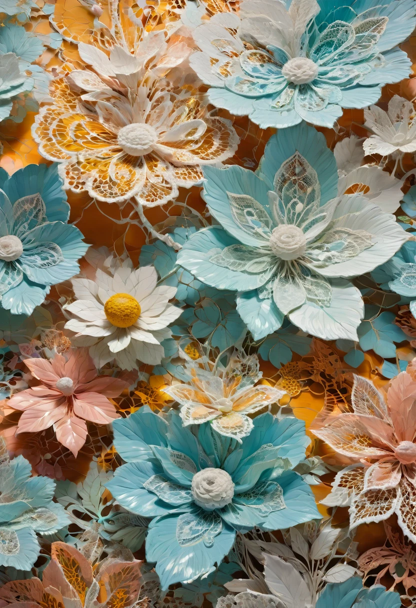 White Lace, by Franz West, best quality, masterpiece, very aesthetic, perfect composition, intricate details, ultra-detailed