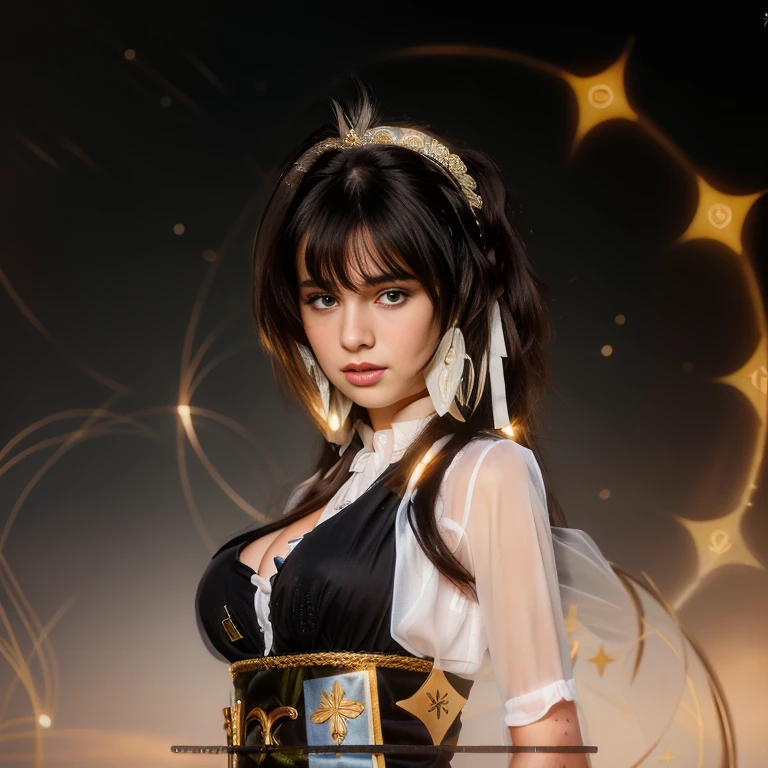 A ultra beautiful girl, gorgeous babe, cute, very  large  breasts, gorgeous european girl of 18 years  old , (((european face))), UHD, 12K, MASTERPIECE, PHOTOREALISTIC, ULTRA REALISTIC, INSANE DETAILS, turn this character into reality, ((the most cute girl face in the world, young)), black hairs, detailed dresses