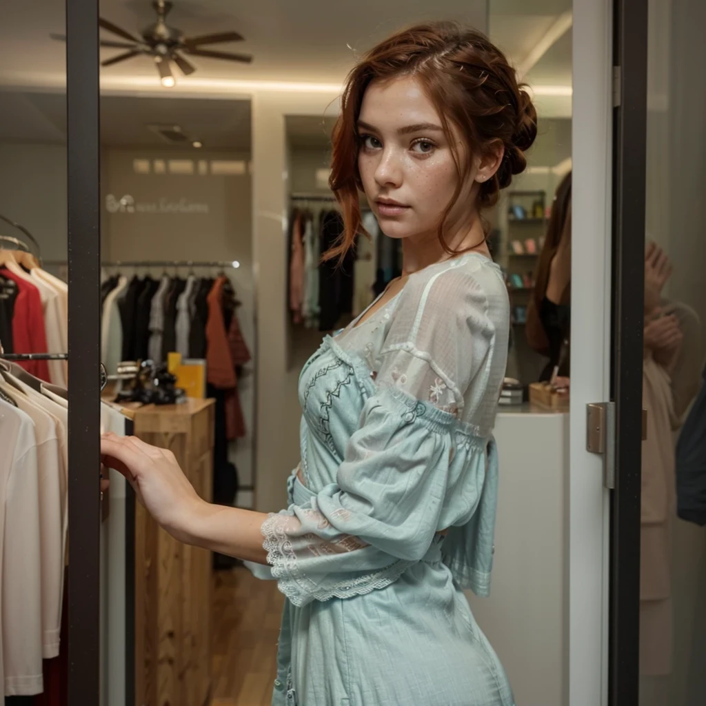 (Masterpiece), (Best Quality), (Super Detail), (disheveled Hair), (Illustration), (One Girl), (Fashionable Clothes), Standing, Fashion Model, (Interview), Finely Beautiful Eyes, Delicate Beautiful Face, Floating, (High Saturation), (Colorful Splash), Colorful Bubble, (Shine), Ponytail, white long Hair, Bangs, Floating Hairs, (Shining), Best Lighting, Best Shadows, sexy, (Floral Sundress), (Hiding in closet)