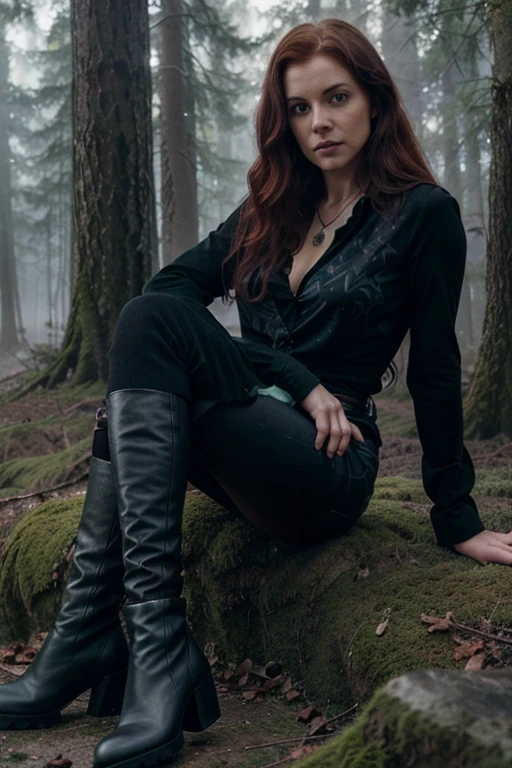 Kristen Stewart, Lovely face, pretty eyes, vampire teeth, full-body, bella swan, dark aesthetic, twilight , moody weather, vampire