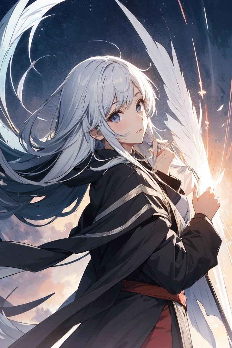 masterpiece, highest quality, High resolution，In great detail、Anime Style、male、Wizard（angle：From an angle）