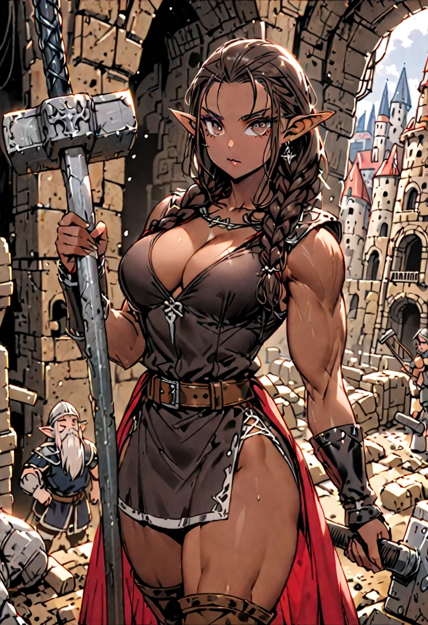 {{{nsfw:1.5}}},{nude:1.5}}},One girl,18-year-old,Asheria:1.5,masterpiece,Excellent anatomy, masterpiece, Highest quality,Realistic, hyperRealistic, 16k hdr,(Braiding,Cleavage,damaged body,Sweat,Beautiful Face,Mature Woman,Paladin,Asheriaのコスチューム:1.5,Torn armor,Arm guard,Leg guards,Pauldrons,Metal collar,Tied up,Chained:1.2),(blush,Are crying,On all fours,Top-down Bottom-up:1.2),Fantasy World,Outdoor,village,blue sky,(Surrounded by many vicious horny goblins:1.3),(Pull the leash,lead:1.2),
