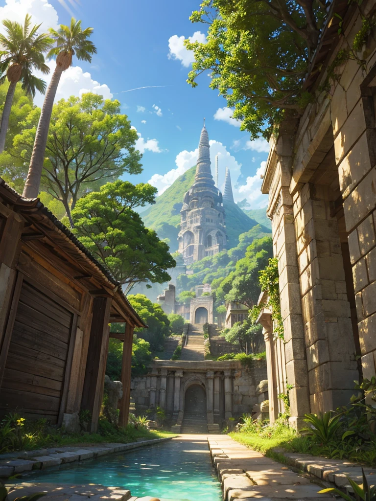 Ancient city in a tropical forest