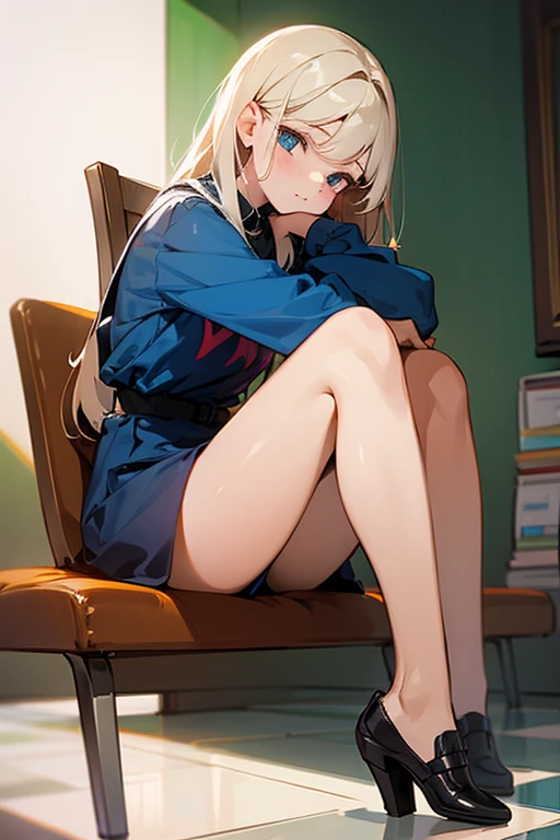 Girl sits on dildo