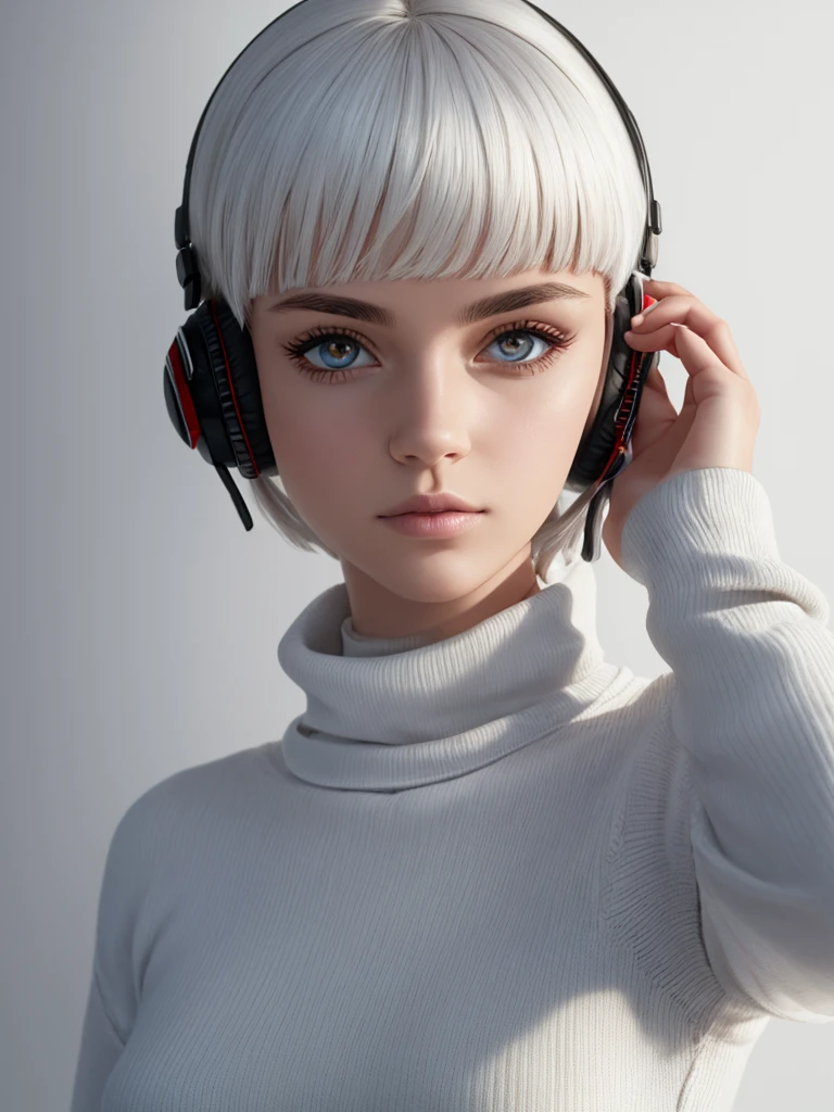 best quality,Very detailed,masterpiece,Extremely detailed,Solitary,1 Girl,(White background:1.5),(Delicexiste Eye),1 Girl, plugSet, Ayana_king, bodySet, White_bodySet, Red_Eye, Solitary, simple_background, White_background, pilot_Set, short_hair, blue_hair, Bangs, interface_earphone, turtleneck sweater, hair_between_Eye, Skinny, separate_Lips, Watching_exist_Viewer, small_breast,(Variza), --automatic