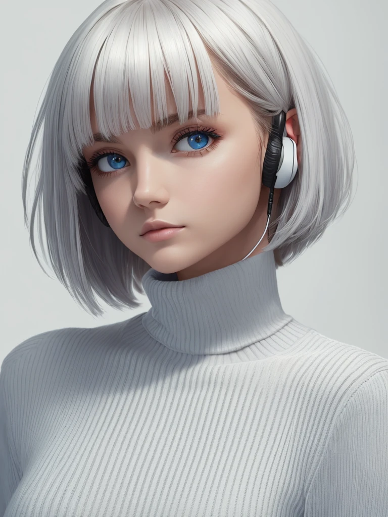best quality,Very detailed,masterpiece,Extremely detailed,Solitary,1 Girl,(White background:1.5),(Delicexiste Eye),1 Girl, plugSet, Ayana_king, bodySet, White_bodySet, Red_Eye, Solitary, simple_background, White_background, pilot_Set, short_hair, blue_hair, Bangs, interface_earphone, turtleneck sweater, hair_between_Eye, Skinny, separate_Lips, Watching_exist_Viewer, small_breast,(Variza), --automatic