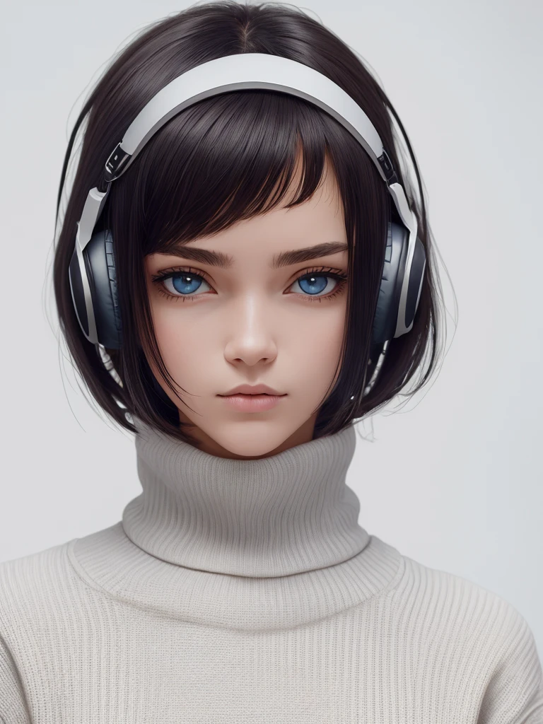 best quality,Very detailed,masterpiece,Extremely detailed,Solitary,1 Girl,(White background:1.5),(Delicexiste Eye),1 Girl, plugSet, Ayana_king, bodySet, White_bodySet, Red_Eye, Solitary, simple_background, White_background, pilot_Set, short_hair, blue_hair, Bangs, interface_earphone, turtleneck sweater, hair_between_Eye, Skinny, separate_Lips, Watching_exist_Viewer, small_breast,(Variza), --automatic
