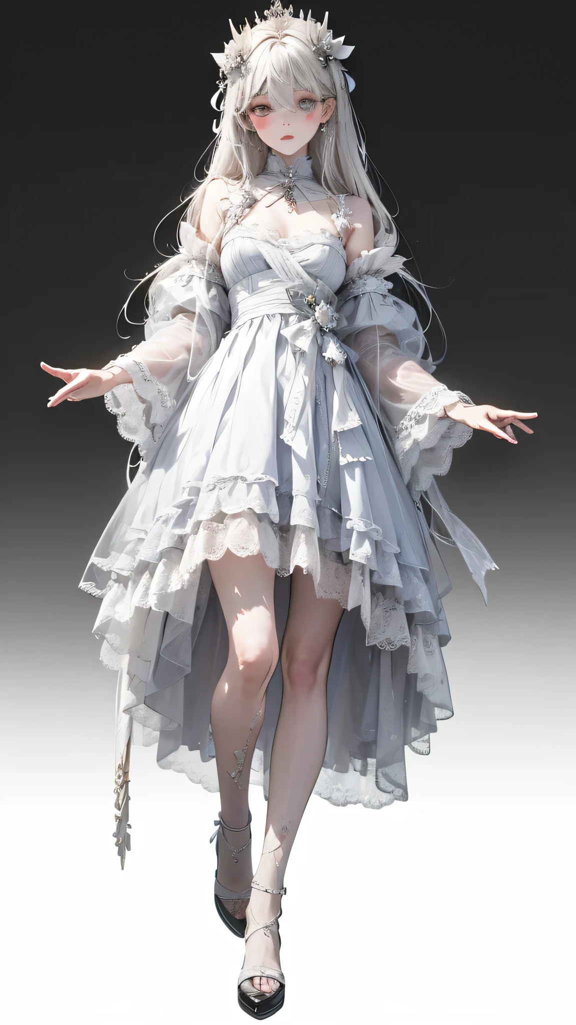 Siberia,strange,compensate,Heterochromia iridis,Intricate details,elegant,8K resolution,Faded,Minimal palette colors, Realistic rendering,Full Body Shot,walk
